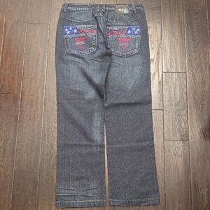 Antik Denim Men's Jeans with Red and Blue Pocket Accents